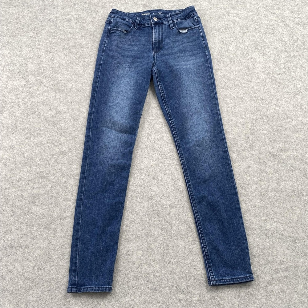 Old Navy High-Rise Wow Super-Skinny Jeans Womens 0 (24x27) Blue Wash Stretch